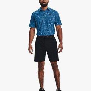 Under Armour Iso-Chill Men’s Floral Golf Polo Shirt Blue 2XL Loose Fit NEW